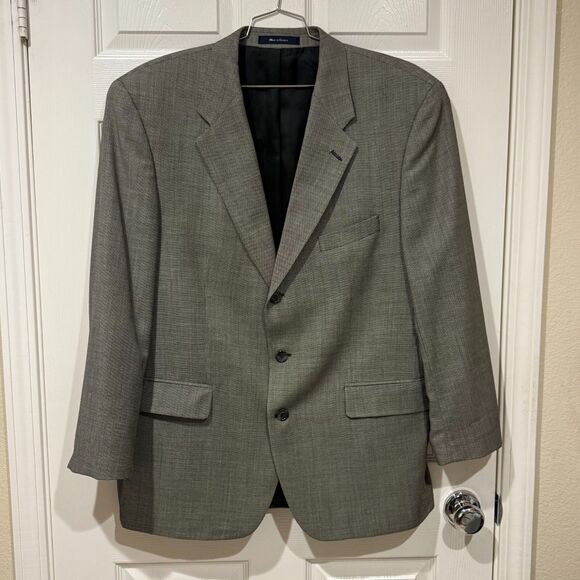 Ralph Lauren Mens Gray 3 Button Front Suit Jacket Pure New Wool Size 46R - Picture 1 of 13